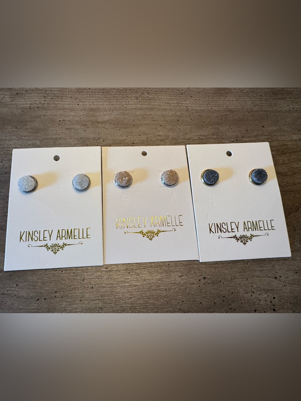 Kinsley Armelle Druzy Quartz Studs - PICK ONE